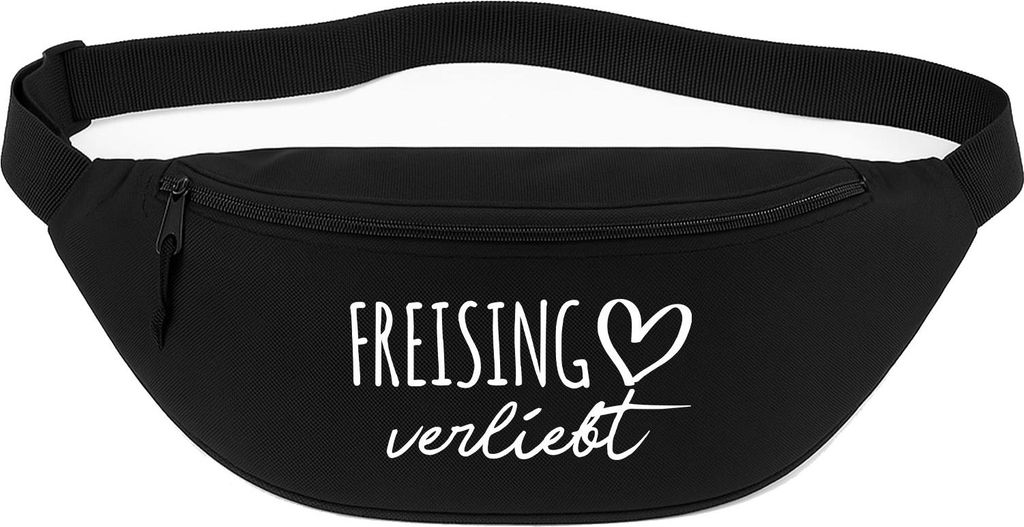 Huuraa Bauchtasche Freising verliebt 2,5 Liter Black Polyester Crossbody Bag Geschenkidee