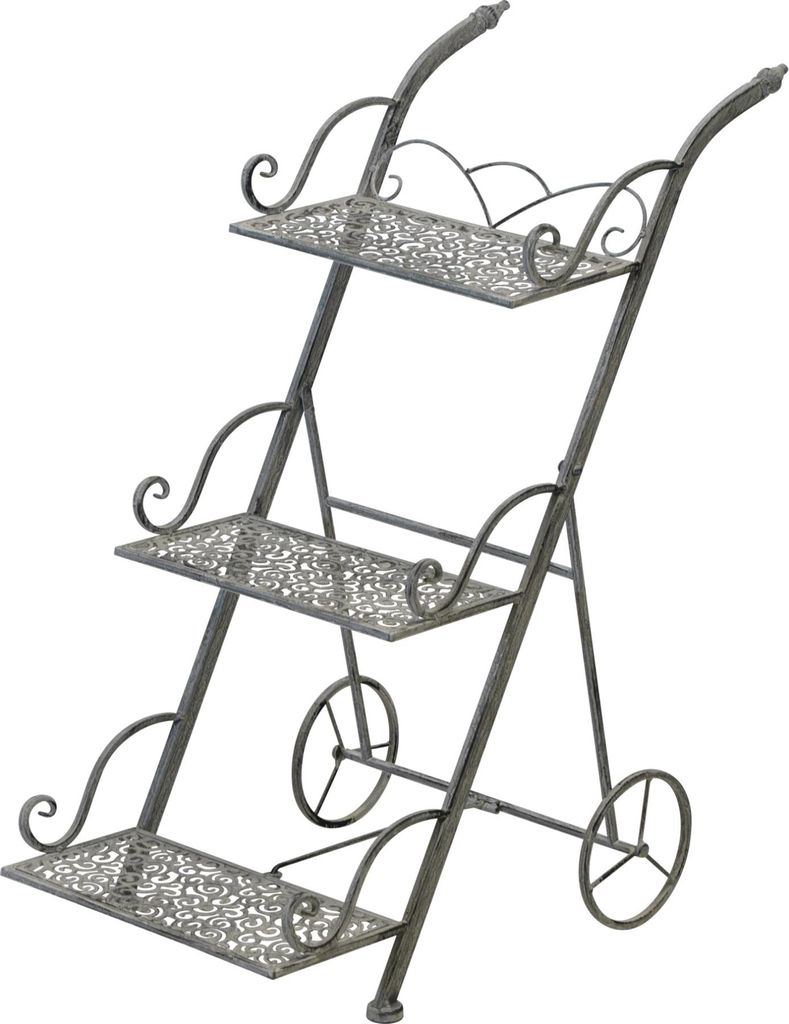 Etagere Kar - 63x34x78 cm - Stahl - Grauwäsche
