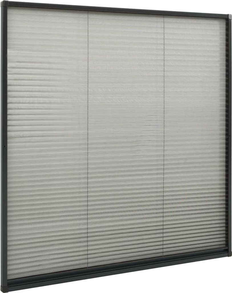 "2026 Aktion"Insektenschutz-Plissee für Fenster Alu Anthrazit 120x120cm - Plissees NeuMöbel5786993