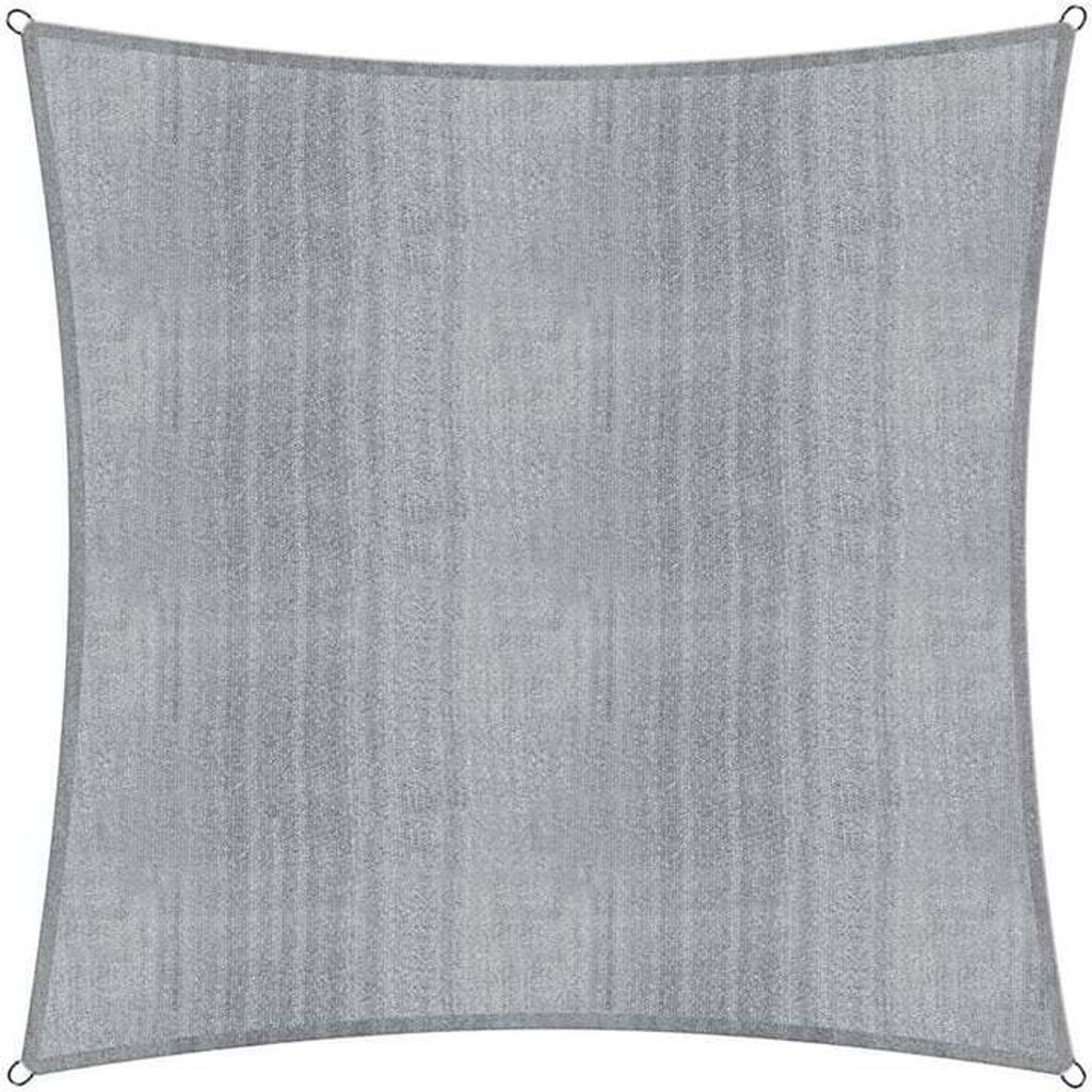 Lumaland Sonnensegel Quadrat 5 x 5 Meter Wetterbeständiger Sonnenschutz inkl. Befestigungsseile Terrasse Garten Balkon Schattenspender UV-Schutz