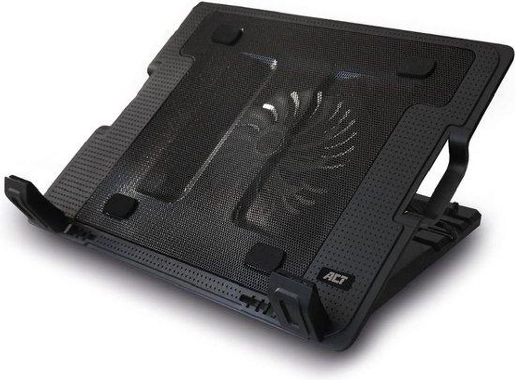 Verstellbare Laptopkühlbox 17 Zoll - Standard - Mit 2 USB-Porten - Schattenloser Laptop Höherhalter - Schwarz
