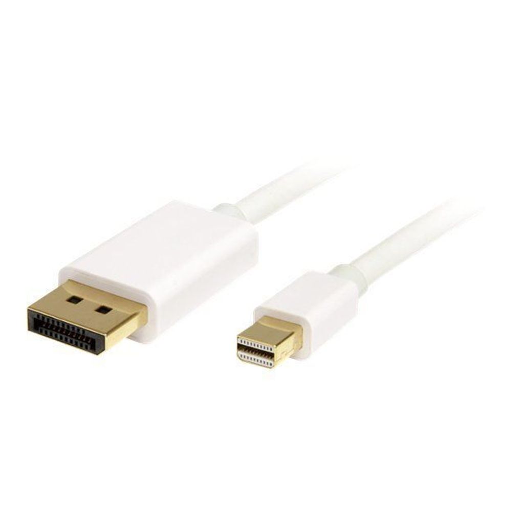 StarTech.com 2m Mini DisplayPort 1.2 auf DisplayPort Adapterkabel - mDP zu DP 4k x 2k Kabel - St/St - Weiß - DisplayPort-Kabel - Mini DisplayPort (M)