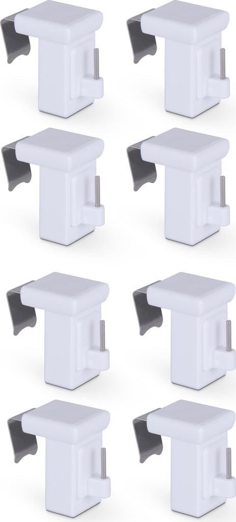 Klemmträger Weiß 8er-Pack, Fensterhaken Dekohaken für Produktbild 