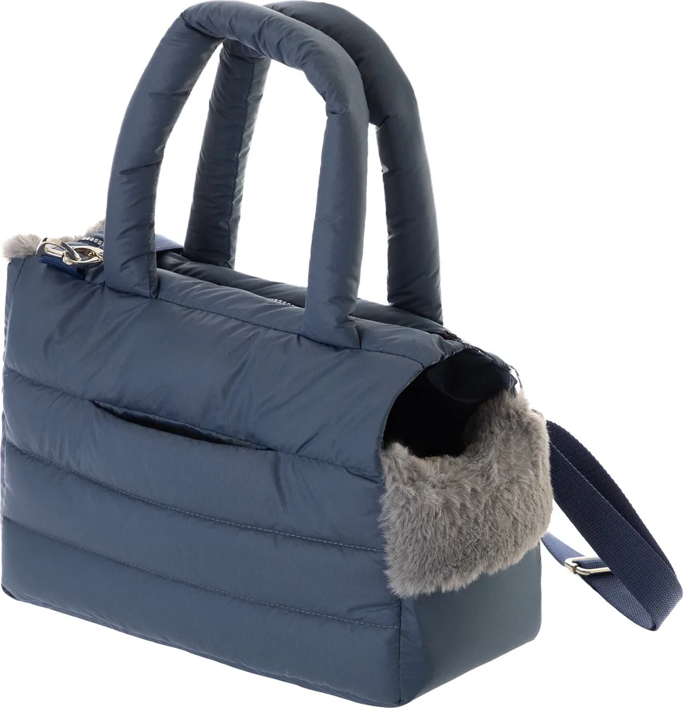 Scatola Trasporto Cani Gatti Doggy FLUFFY RIDE Blu 40x20x30 cm - 1