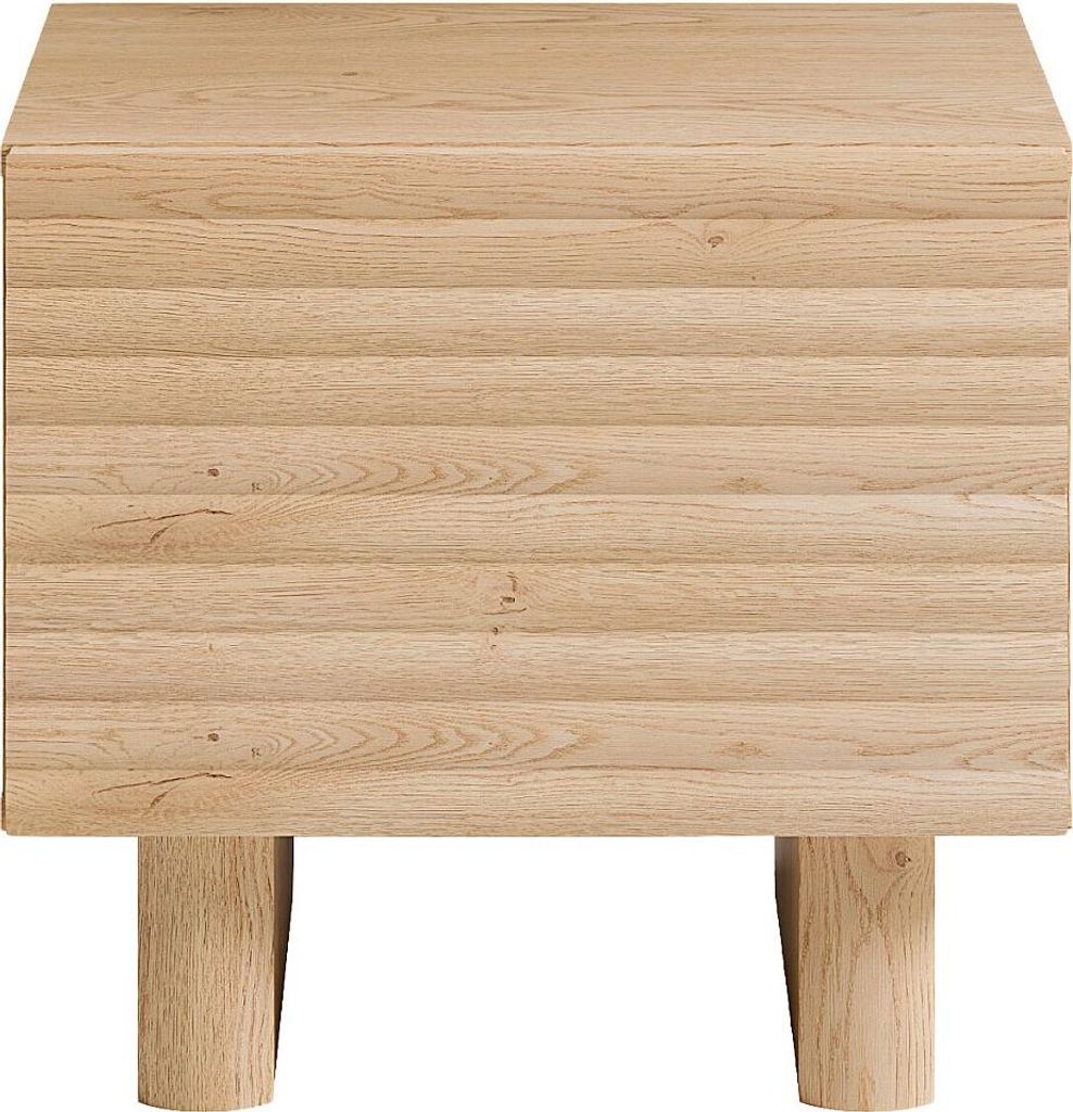 Nachttisch mit 1 Tür - MDF - Holzfarben - LUDIMA