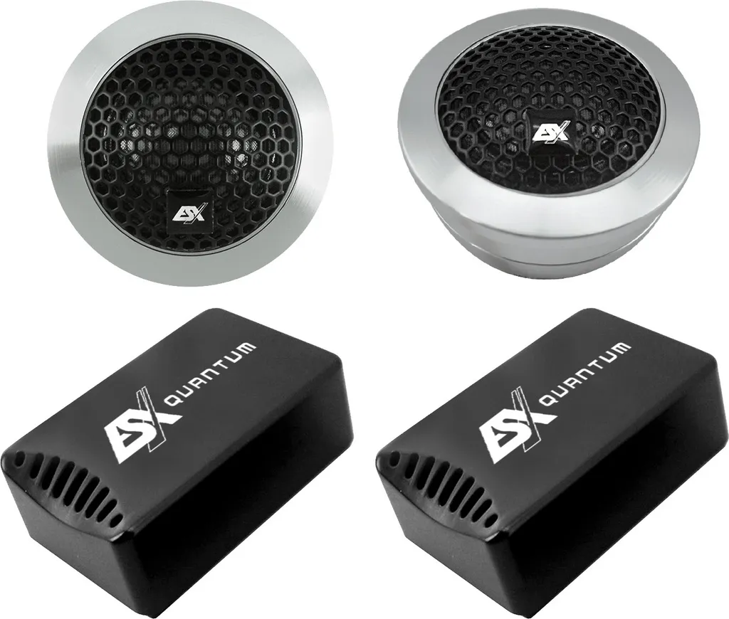 Tweeter ESX QUANTUM QE6.2T avec Dôme en Soie 25mm pour un Son Cristallin