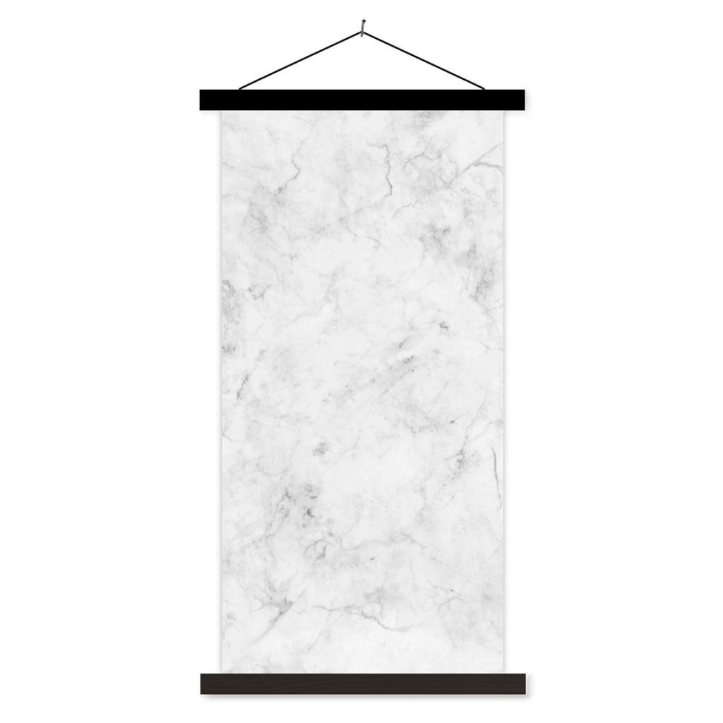 MuchoWow Textilposter Marmor - Muster - Luxus 60x120 cm mit schwarzem Rahmen - Magnete