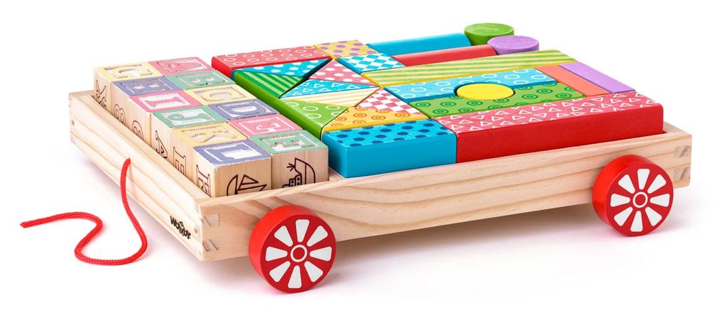 Woody Woody Blockwagen mit Bausteinen 90913 Produktbild 