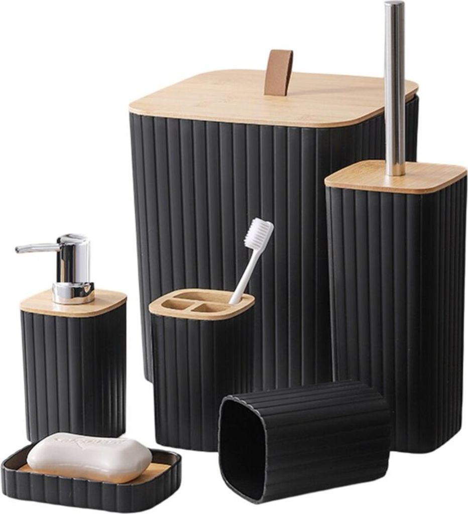 Badaccessoire-Set 6-teilig - Praktische Badorganisation im modernen Design