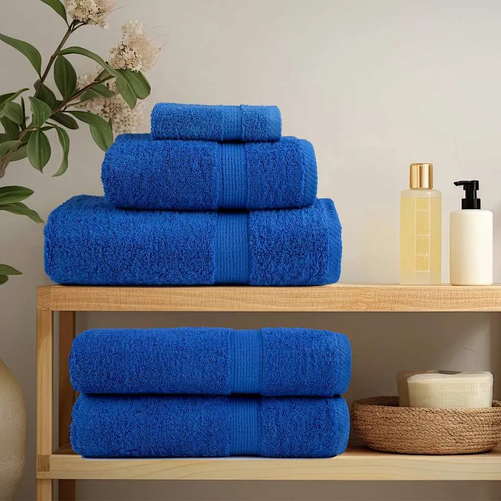 Asciugamani Doccia FROGN 70x140 cm Blu Set 2 Pezzi 100% Cotone - 3