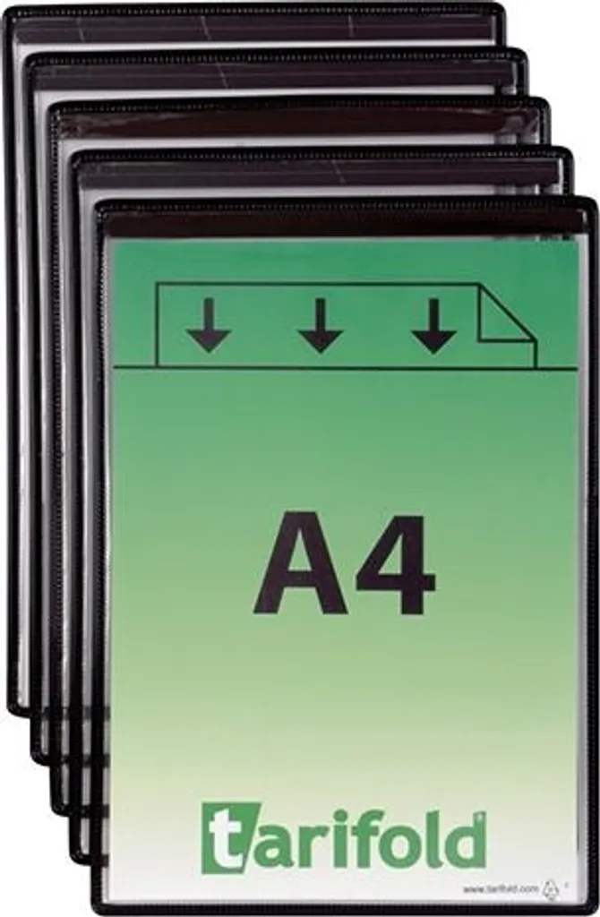 Tarifold - tasche magnetiche A4 verticale /5 pezzi nero