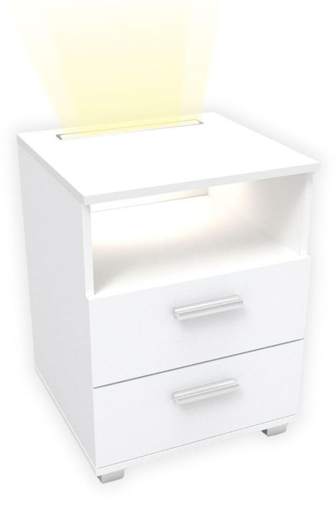 kalb | Mila - Nachtkonsole Nachttisch mit integr. LED Produktbild 