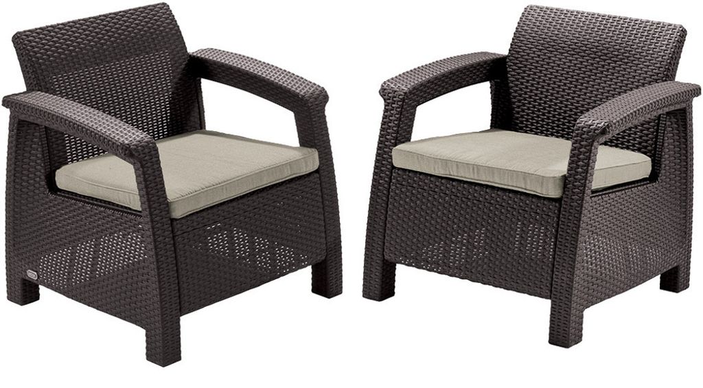Gartenmöbel-Set Corfu II DUO – 75 x 70 x 79 cm – Produktbild 