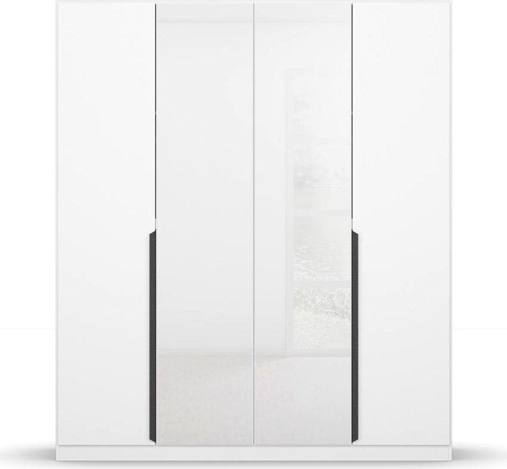 Drehtürenschrank Artemis | mit Glastüren | alpinweiß / weiß