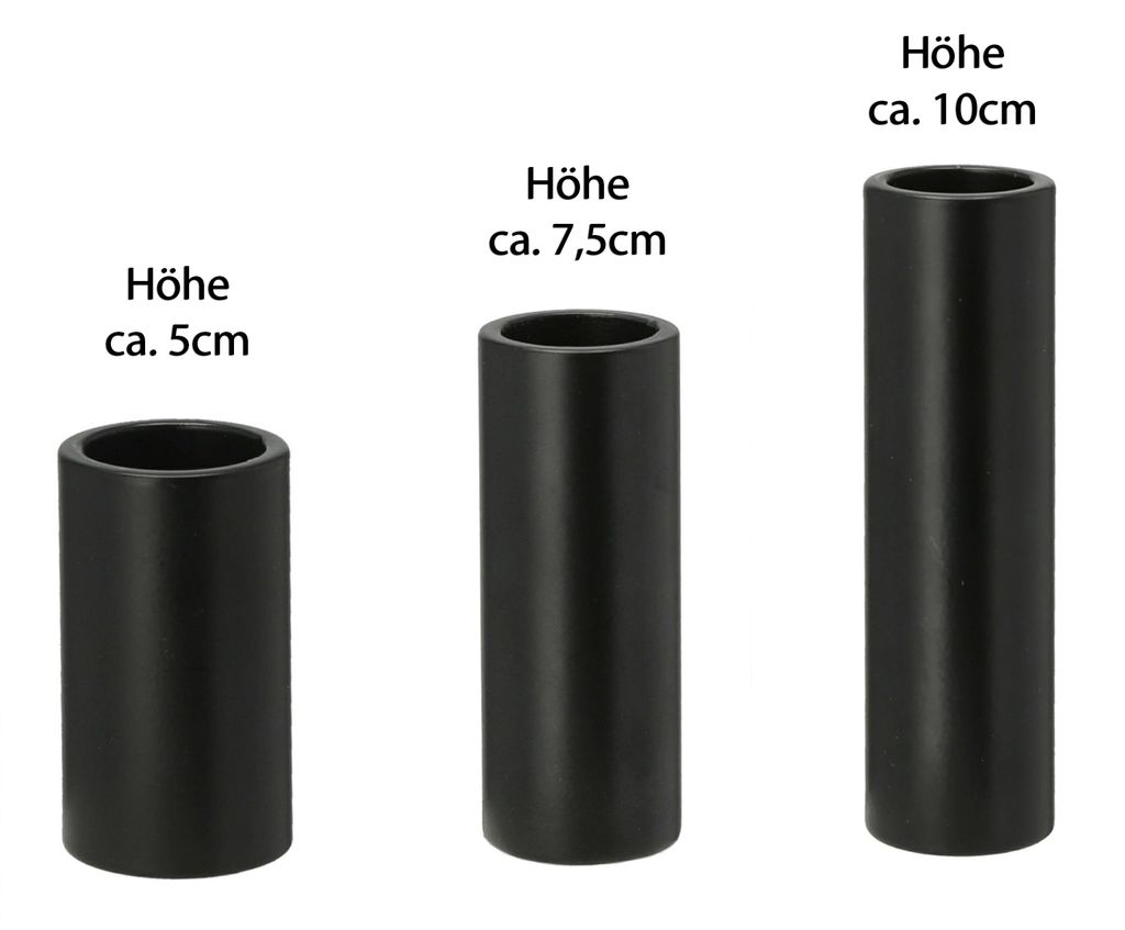 Novaliv 4x Kerzenständer magnetisch 2,8x5cm SCHWARZ Produktbild 3