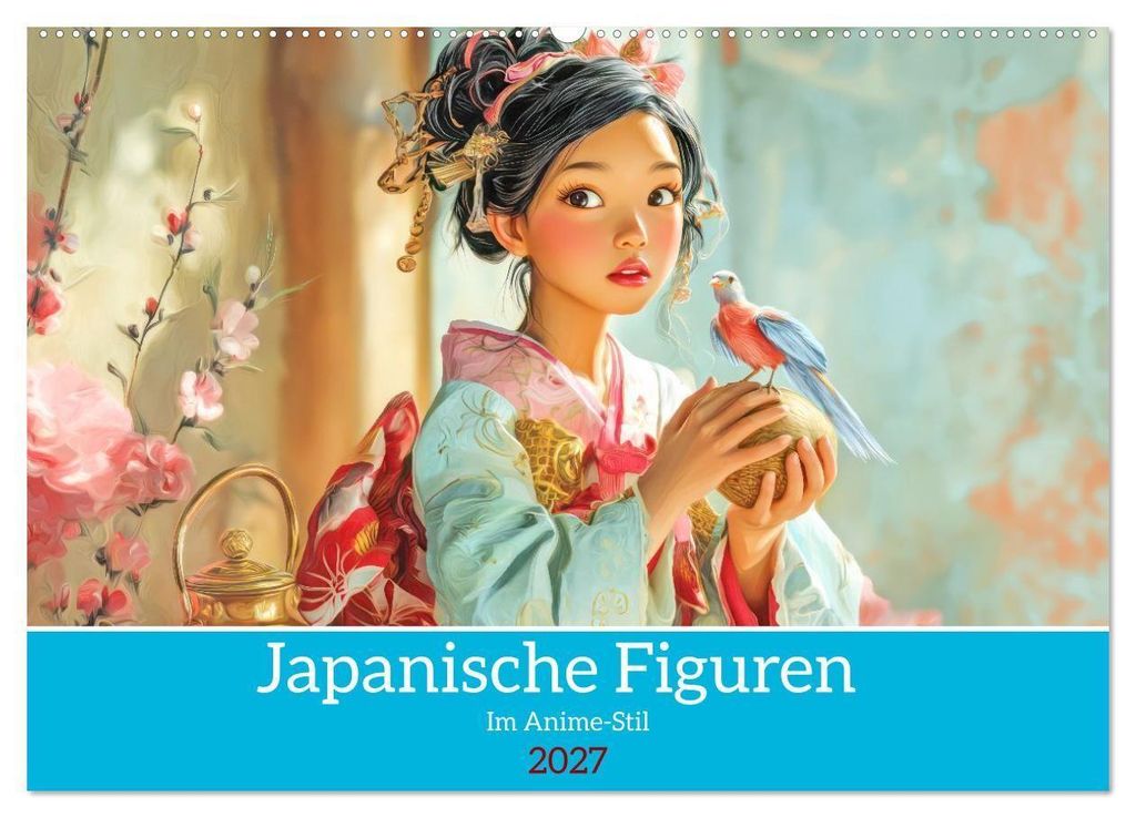 Japanische Figuren - Im Anime-Stil (Wandkalender 2027 DIN A2 quer), CALVENDO Monatskalender