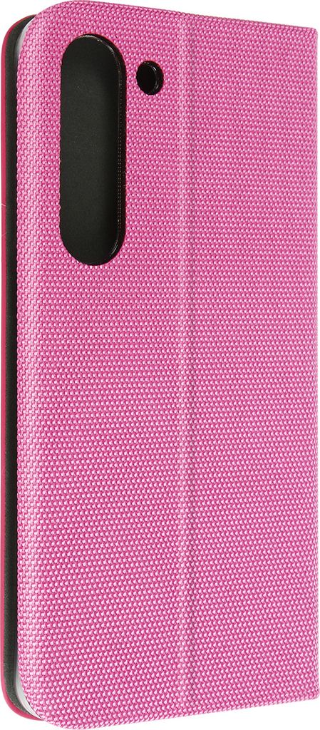 Soft Touch Stoffhülle mit Standfunktion für Samsung Galaxy S23 – Rosa