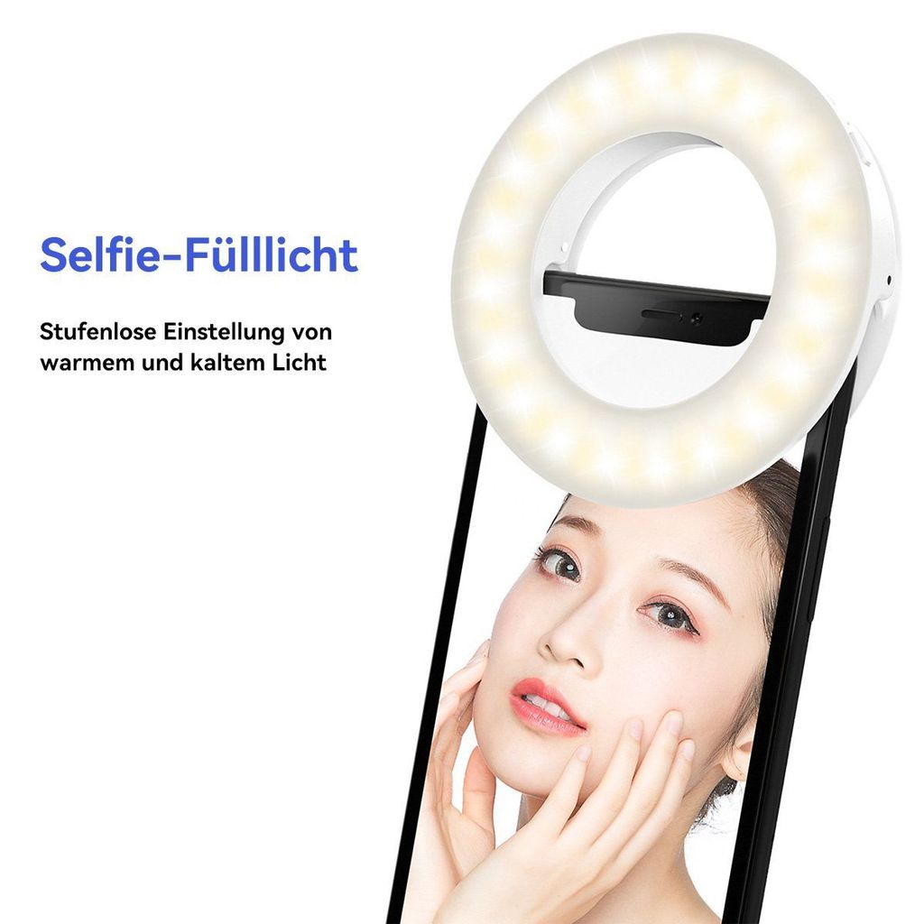 25,4 Cm Ringlicht Mit Stativ 1,56m - 3 Farbmodi, 10 Helligkeiten Für Streaming