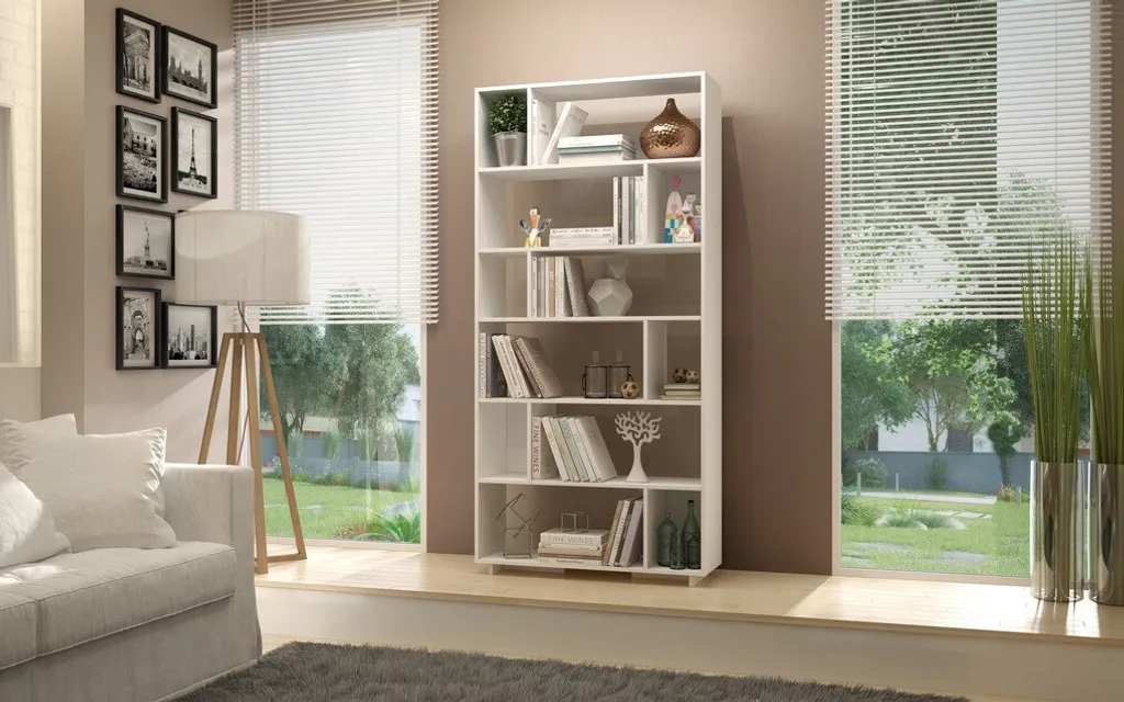 Bibliothèque Gain de Place 188x90 cm FormDEC pour Ranger tous vos Livres