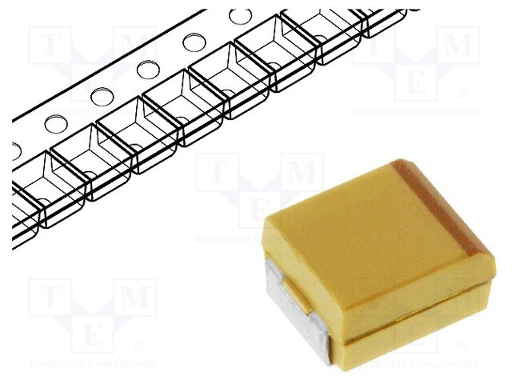 1x Kondensator: Tantal 47uF Geh: D 16VDC 2917 low ESR ESR: 200mΩ T494D476K016AT T