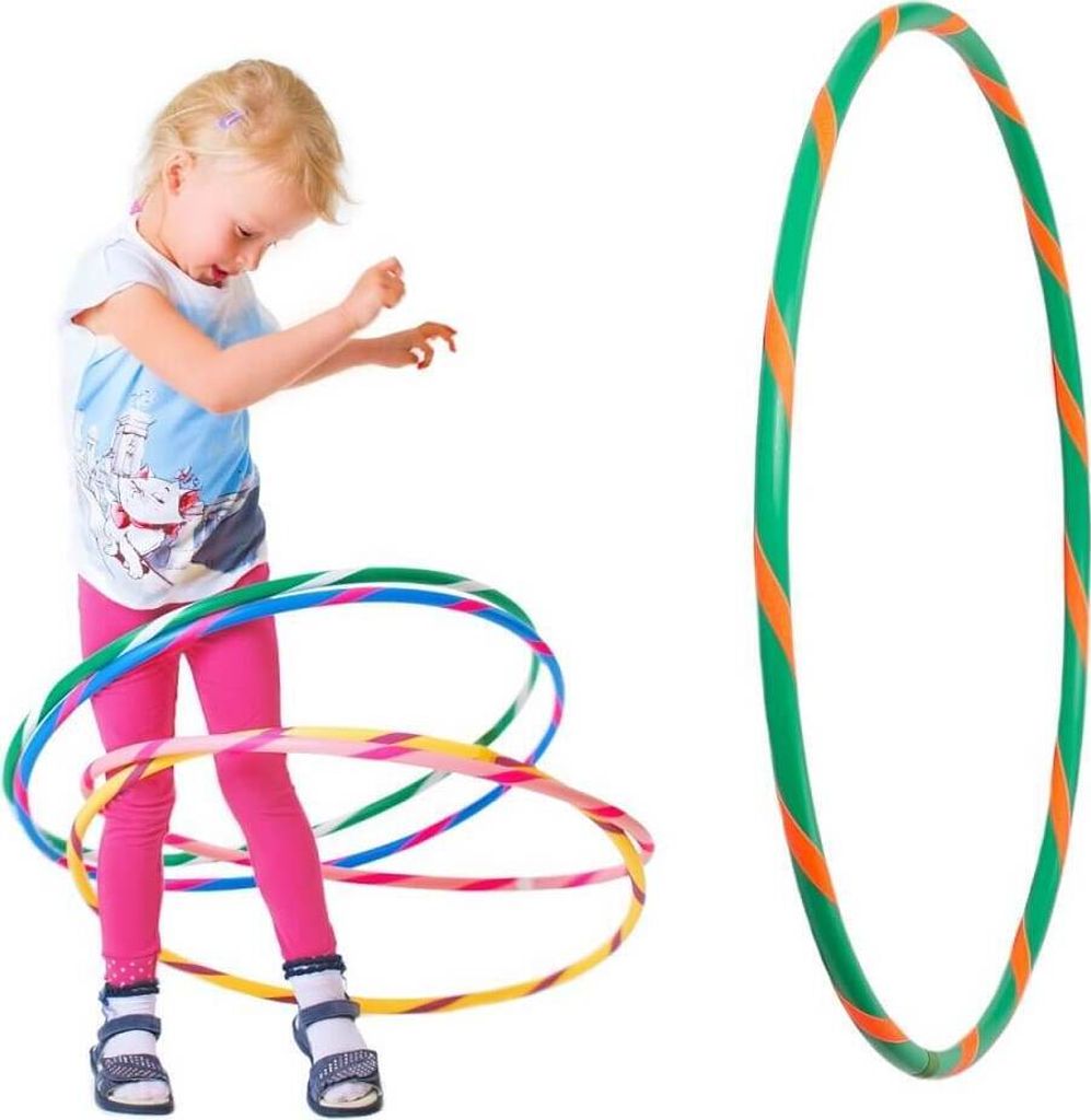 Bunter Kinder Hula Hoop für kleine Profis, Ø70cm, Grün-Orange