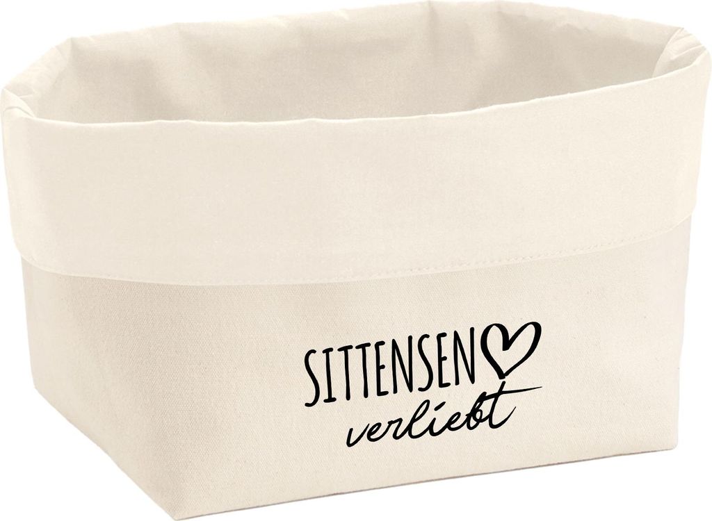 Huuraa Organizer Sittensen verliebt 3 Liter Medium Canvas Baumwolle Utensilo Geschenkidee