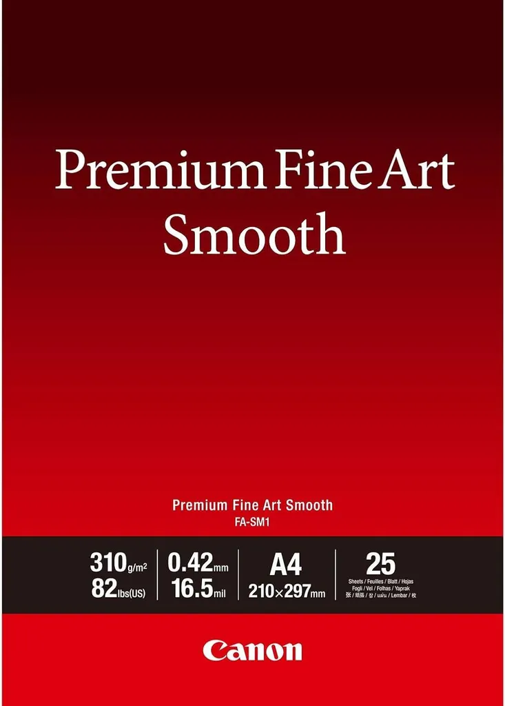Papier Photo Fine Art Canon FA-SM1 A4 - Support Mat Lisse pour Impression Art