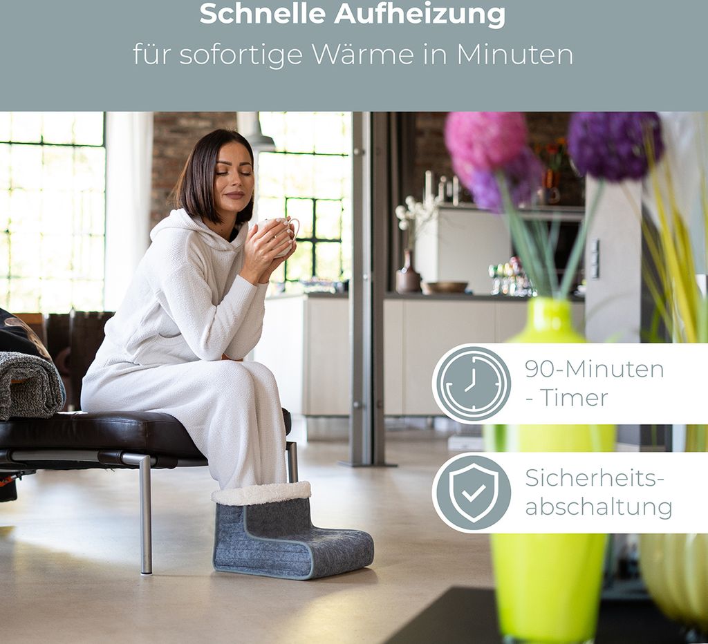 ProfiCare® elektrischer Fußwärmer | langanhaltende und Produktbild 2