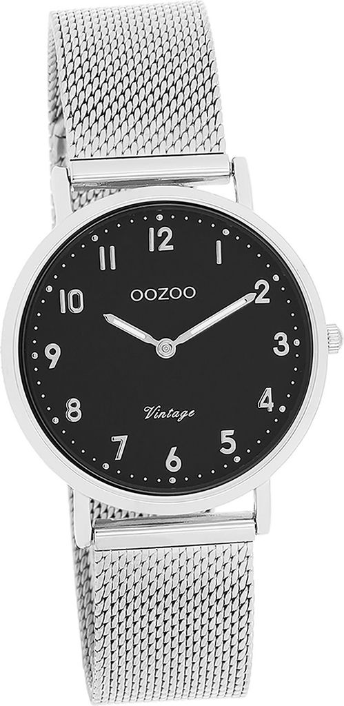 Oozoo Metall Damen-Herren Uhr Analog Quarzuhr Armband silber Vintage Series D2UOC20346