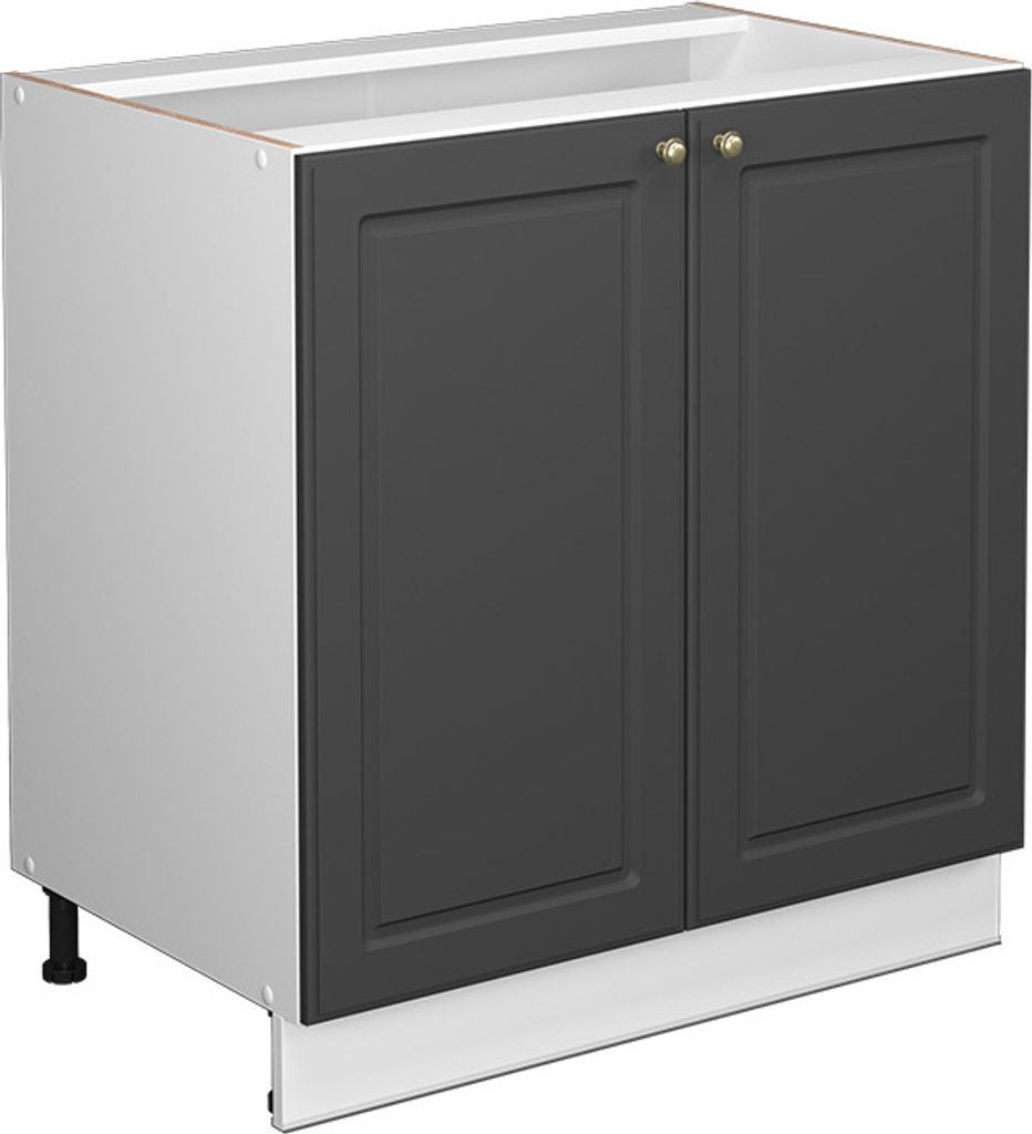 Midischrank Vicco Fame-Line Anthrazit-Gold 80 x 82 cm mit Regal, ohne Arbeitsplatte, Model 43521