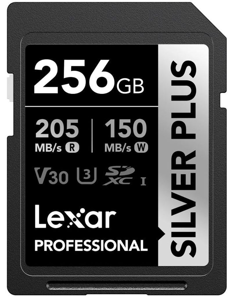 Lexar Professional SILVER PLUS, 256 GB, SDXC, Klasse 3, Produktbild 