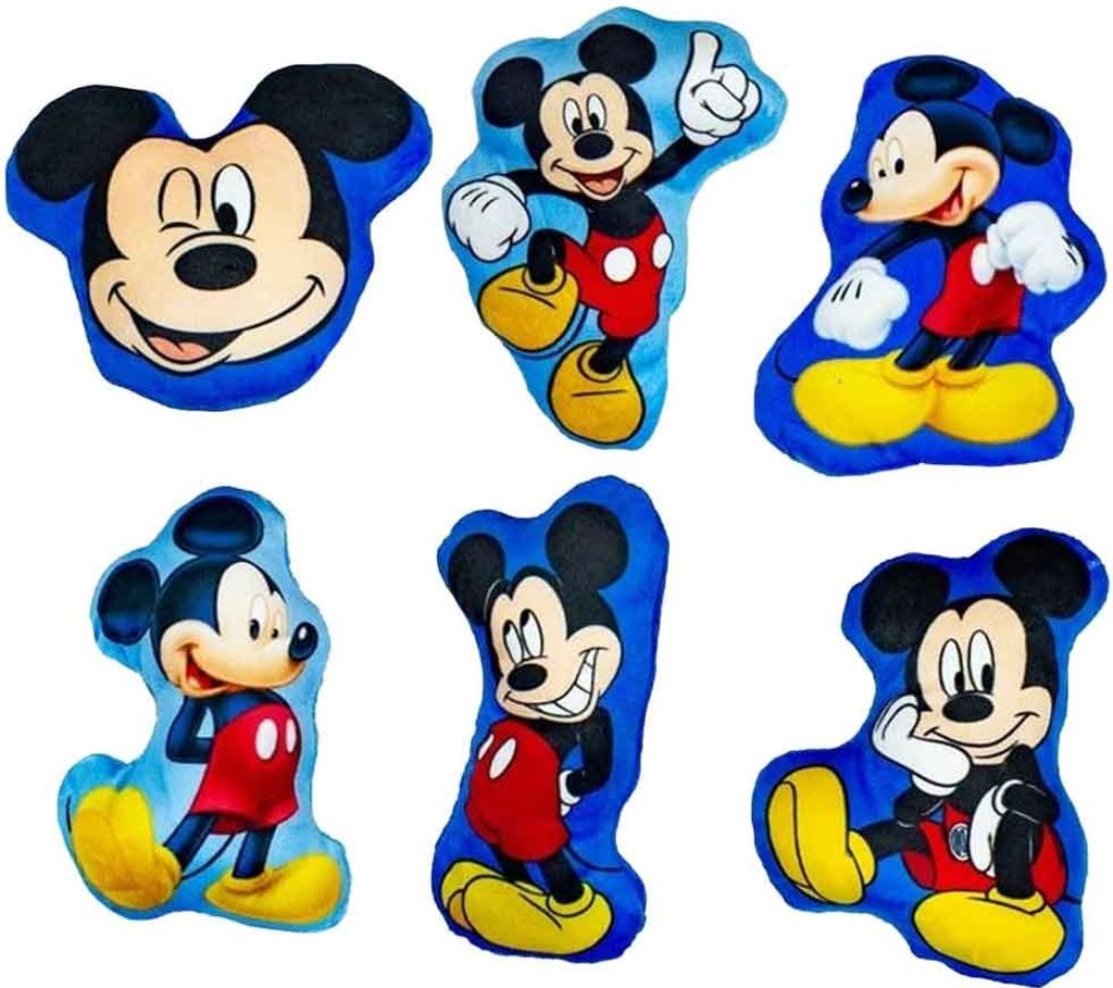 6 Stück Mickey Maus Plüsch Kissen - ca. 15 cm