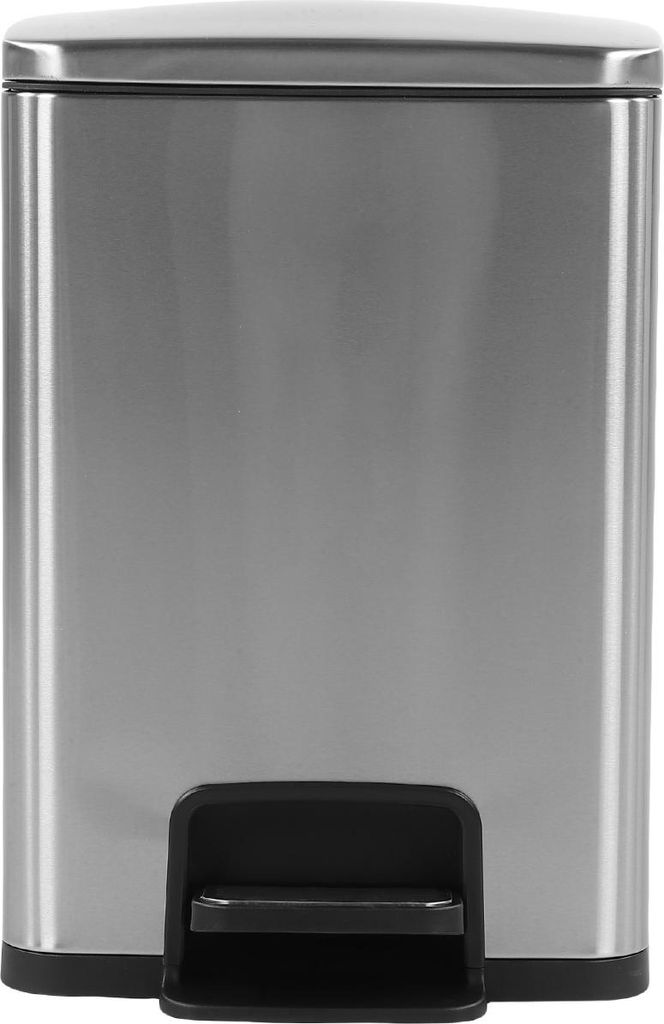20L Edelstahl Mülleimer Schritt Pedal Küche Abfalleimer Soft Close Deckel quadratisches Design Fingerabdruck Proof platzsparend für Home Office Bad