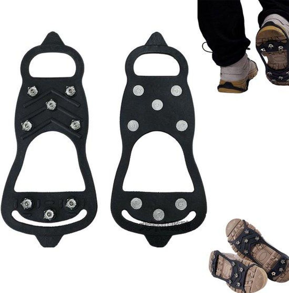 Antislip-Stijgijzers voor Bergschoenen - Schoen Spikes - Crampons - Zwart - Universal
