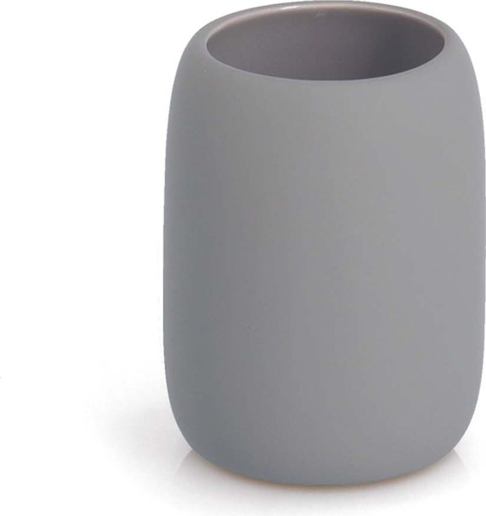 Kubek na szczoteczki do zębów Zeller, ceramiczny, szary Zdjęcie produktu 