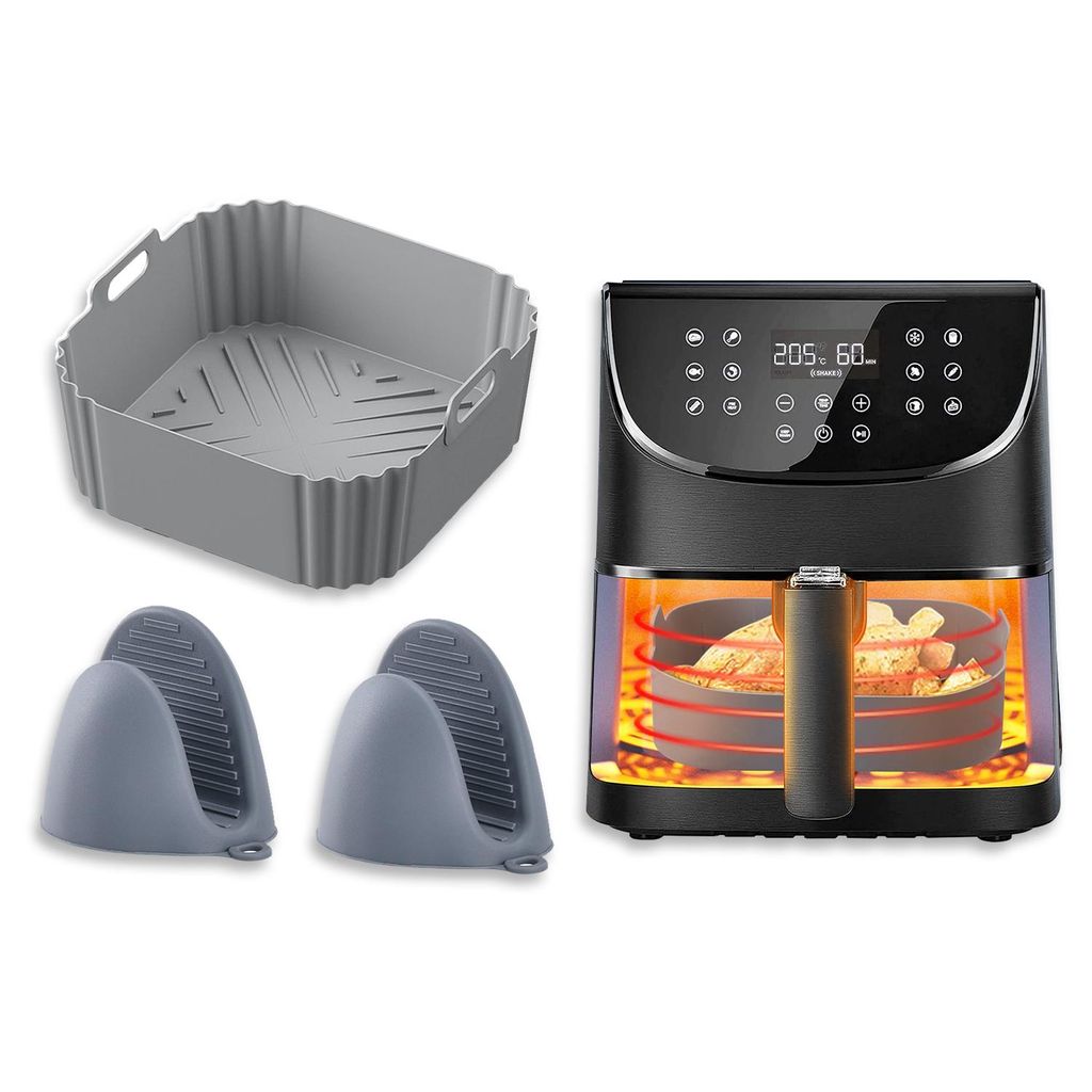 Airfryer Zubehör Set Silikon, 22.5cm Silikonform mit 2 Produktbild 
