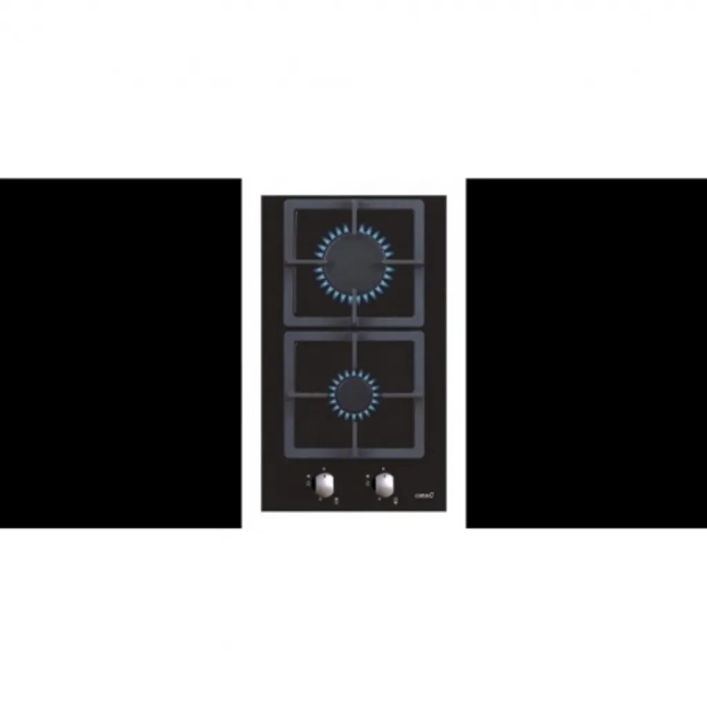 CATA SCI 3002 BK Plaque de Gaz 2 Feux Encastrable 30 cm Noir Intense