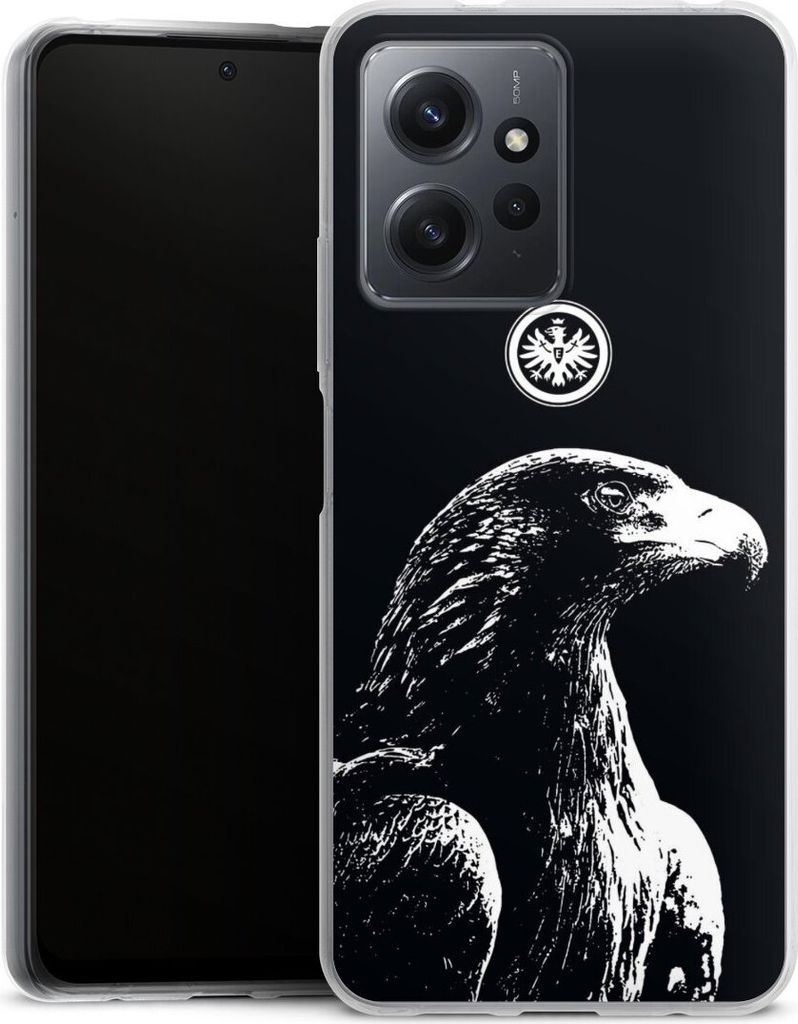 DeinDesign Handyhülle für Xiaomi Redmi Note 12 4G Silikon Hülle Case Smartphone Schutzhülle Eintracht Frankfurt Offizielles Lizenzprodukt Attila