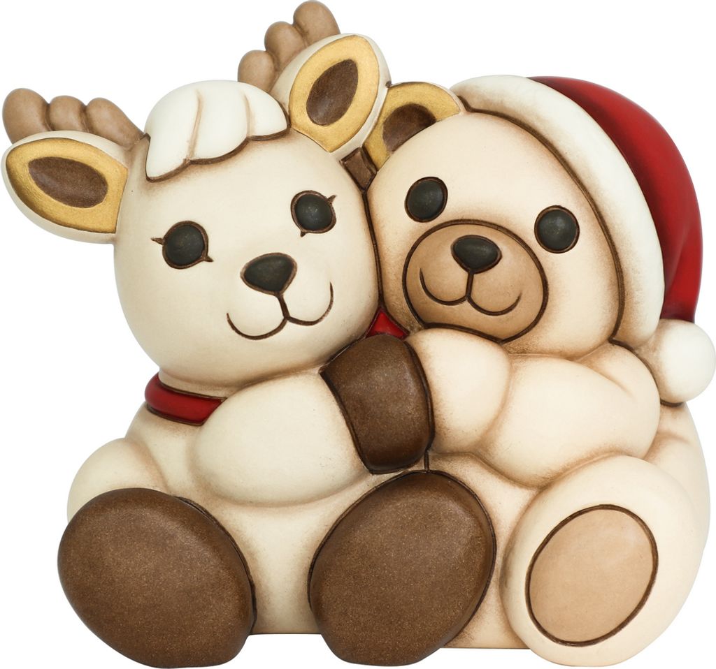 THUN 'Paar Teddy und Rentier Robin in Umarmung aus Keramik' 2023