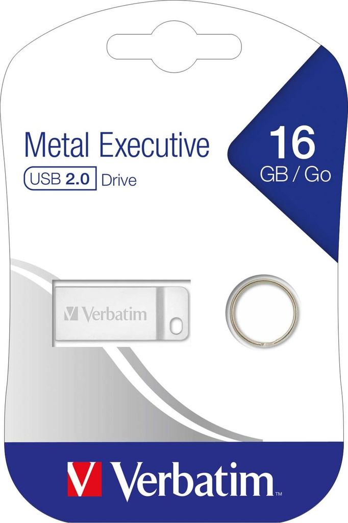Verbatim USB-Flash-Disk, USB 2.0, 16 GB, Metal Executive, Produktbild 