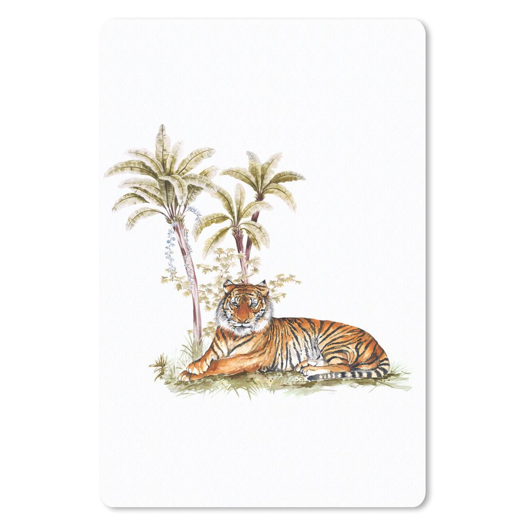 MuchoWow Mauspad Mousepad Tiger - Baum - Bild 40x60 cm - Mousepads - Maus Mat - Pad - Mausunterlage - Schreibtisch Accesoire
