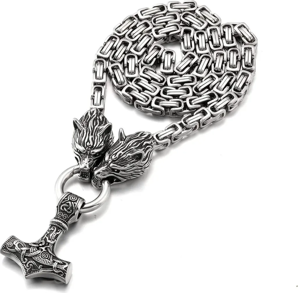 Mjolnir AFSTALR Collana Martello di Thor Acciaio Inox - Regalo Uomo - 5