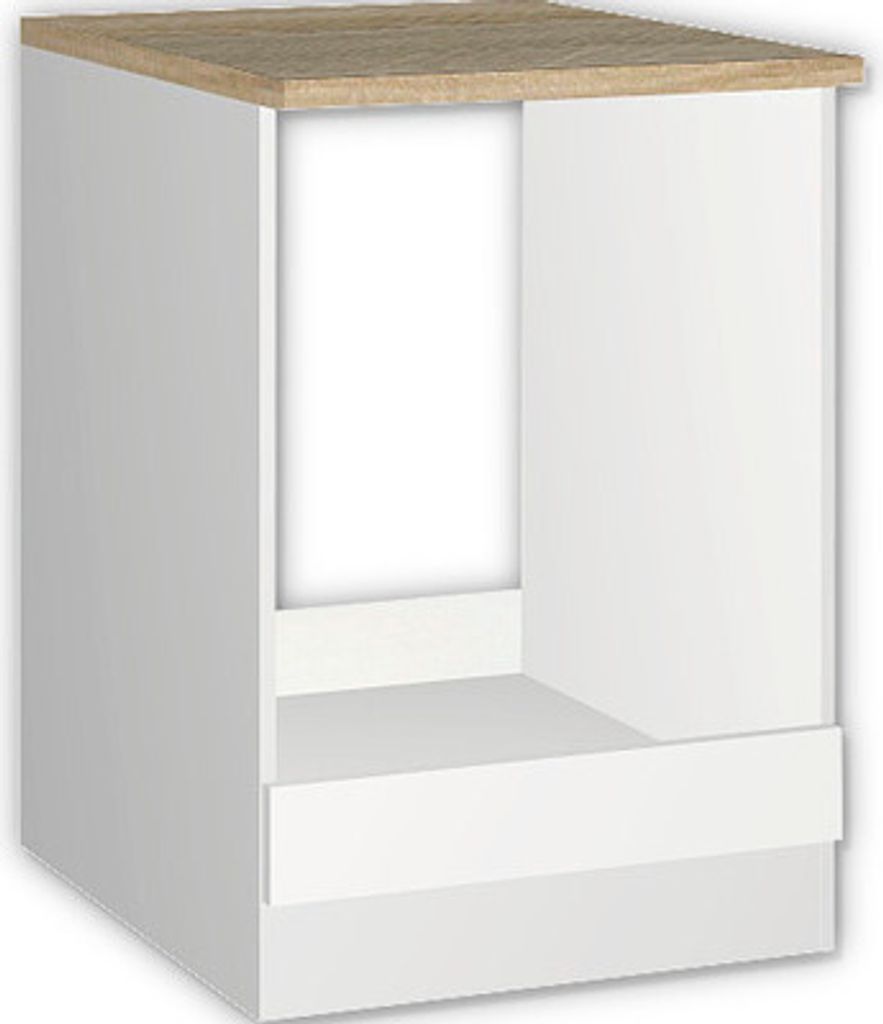 Held Möbel Herdumbauschrank Mailand BxTxH 60 x 60 x 85 cm weiß hochglanz zerlegt 480.6210