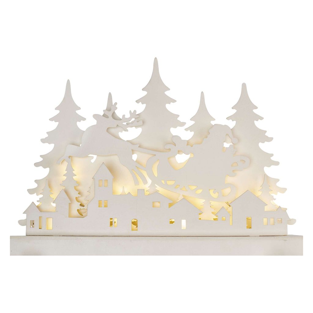 LED-Beleuchtung aus EMOS Weihnachtsmann Holz