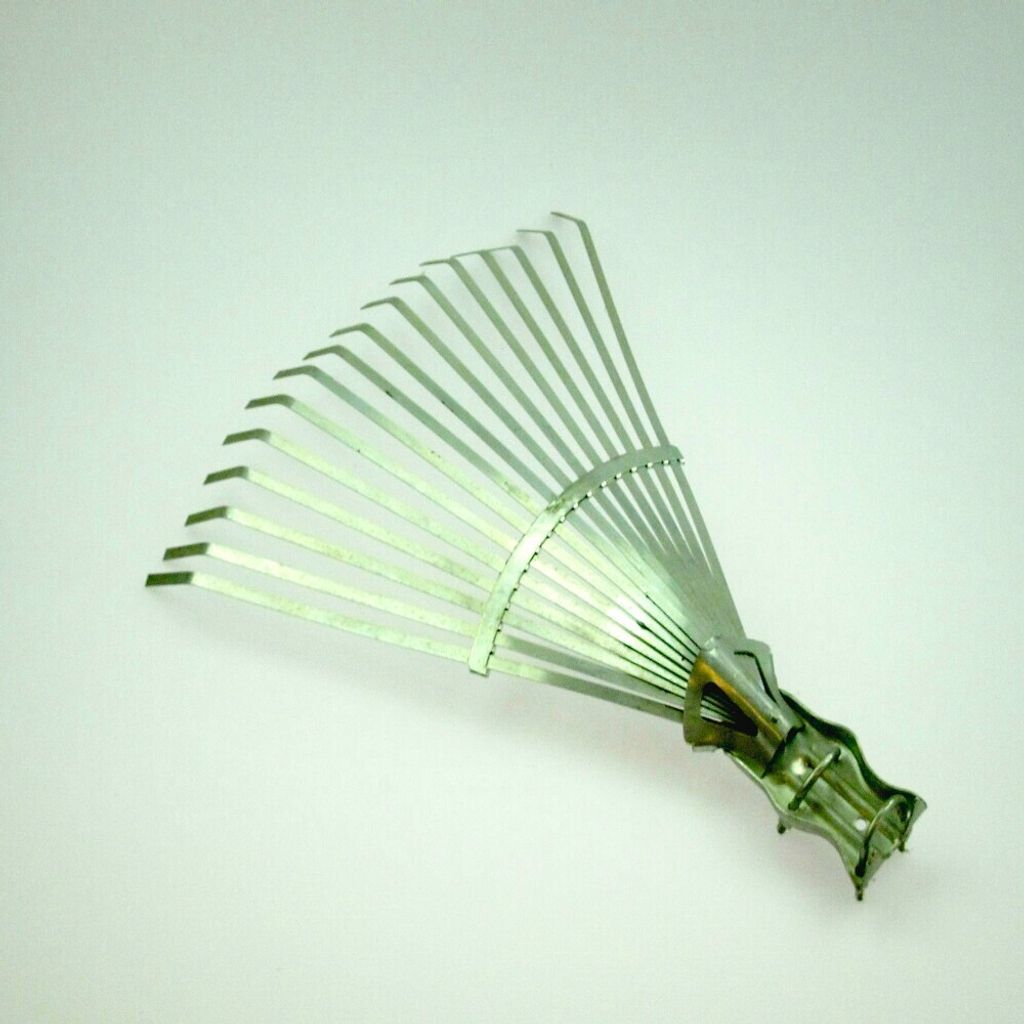 Polar 2504 verzinkter Laubbesen 35 cm Fächerbesen Stahlbesen 2-10 Stück, Bestellmenge:2 Stück