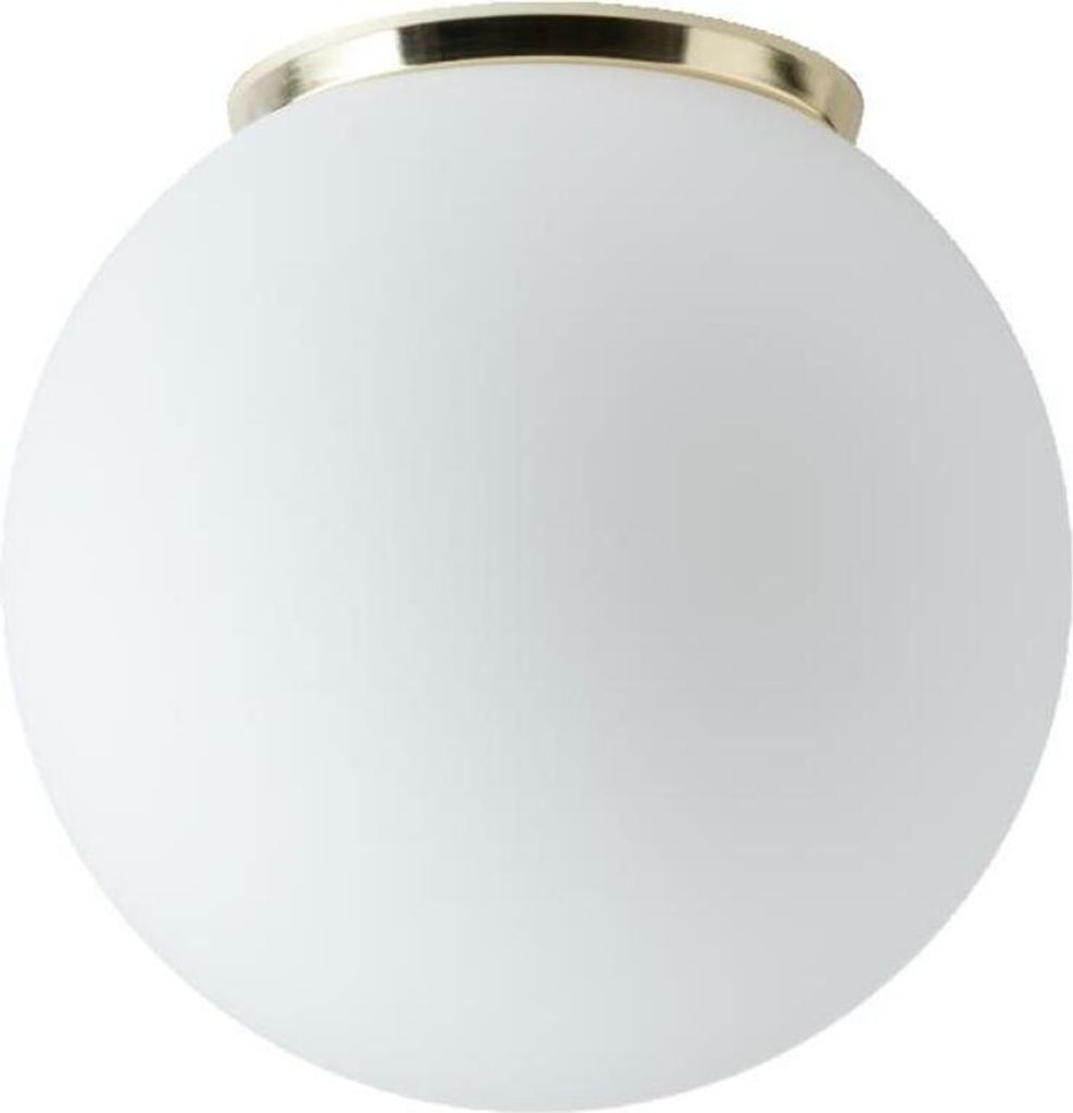 OSMONT STY61229 STYX 2 Decken-/Wandleuchte aus Glas, poliertes Messing/Weiß, Schutzart IP65, 3000 K, 8 W LED
