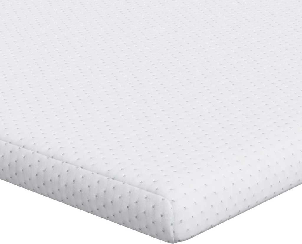 vidaXL Matratzenauflage Weiß 90 x 200 cm Jacquard Stoff