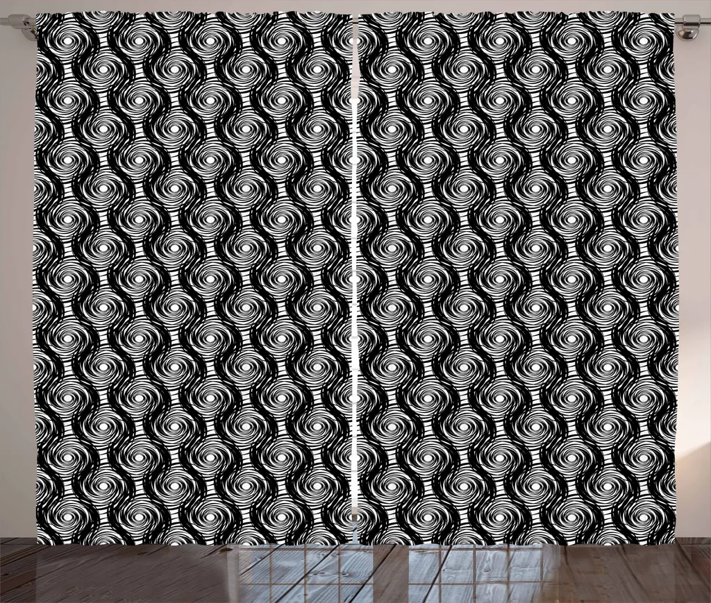 ABAKUHAUS Notte Stellata Tenda 280x175 cm - Bianco e Nero Elegante