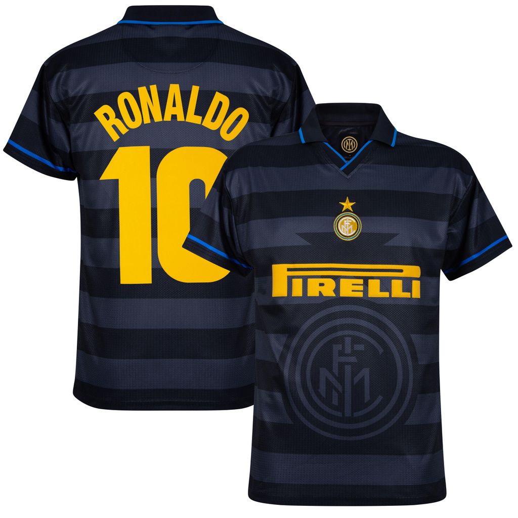 Inter Mailand Retro Auswärtstrikot 1997-1998 + Ronaldo 10 - M