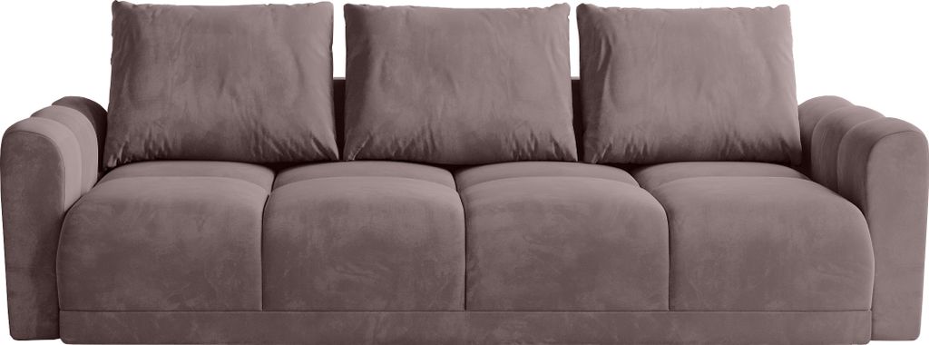 BroMARKT Sofa NUBES Schlaffunktion Bettkasten Couch 236x72x94cm Rosa